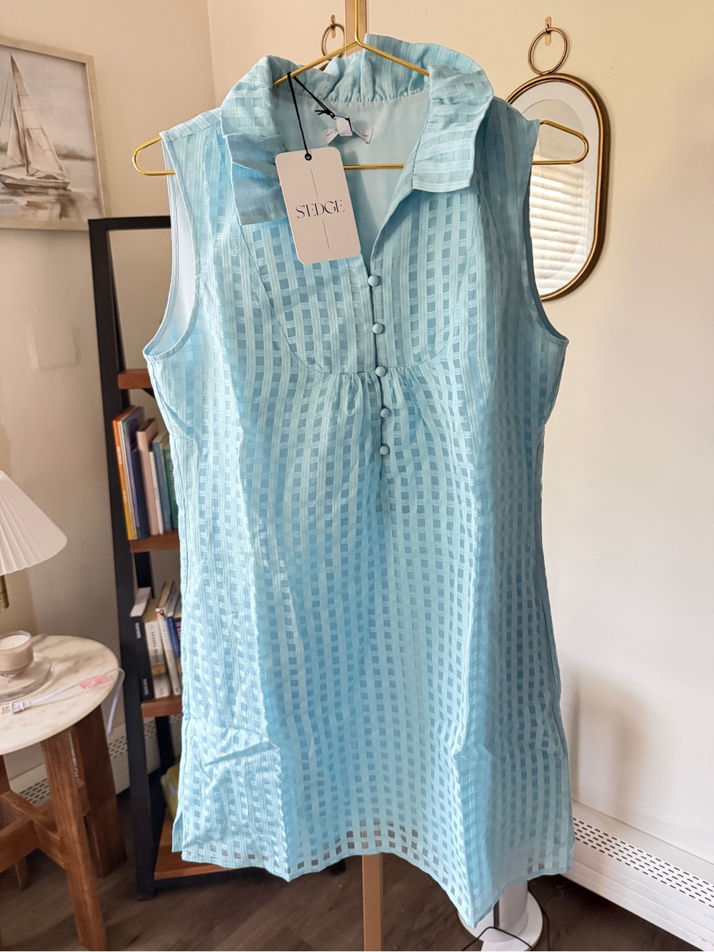 S’Edge Soft Blue Glenda Dress -Size Small - Picture 2 of 4